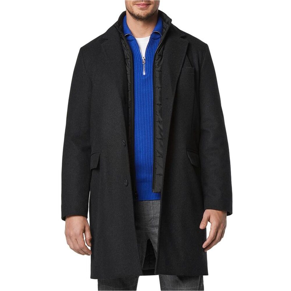 Andrew Marc Mens Sheffield Slim Fit Single Breasted Overcoat Dress, NWT